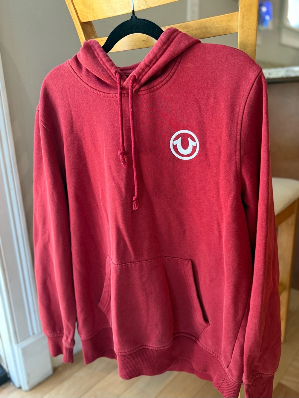 True Religion Men's Hooded Sweatshirt - Red